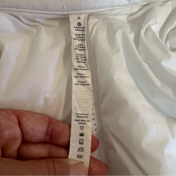 Lululemon Run For Cold Vest White Water Repellent Lightweight Primaloft Size 6 - Picture 3 of 12
